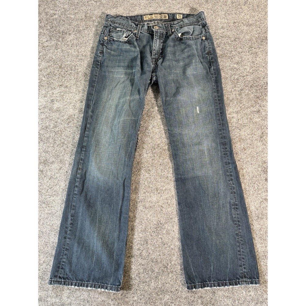BKE Carter Men's Jeans Size 31 Blue Distressed Faded Denim Straight Leg